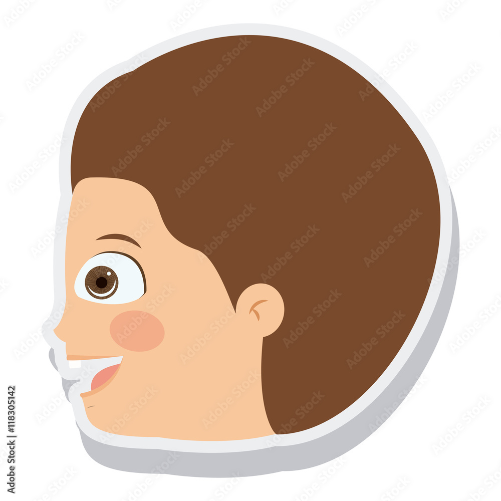 head little boy smiling isolated vector illustration design head little boy smiling isolated vector illustration design