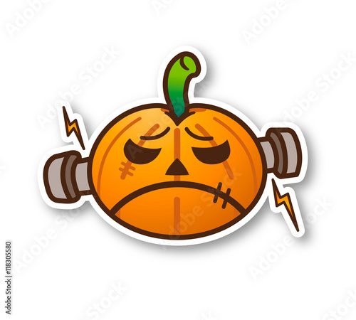 Halloween Pumpkin - Cute Frankenstein