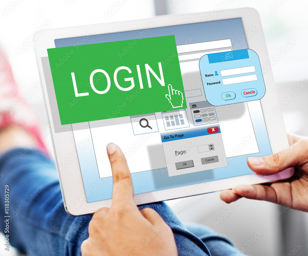 Log-in Membership Register Subscribe Apply Concept Log-in Membership Register Subscribe Apply Concept
