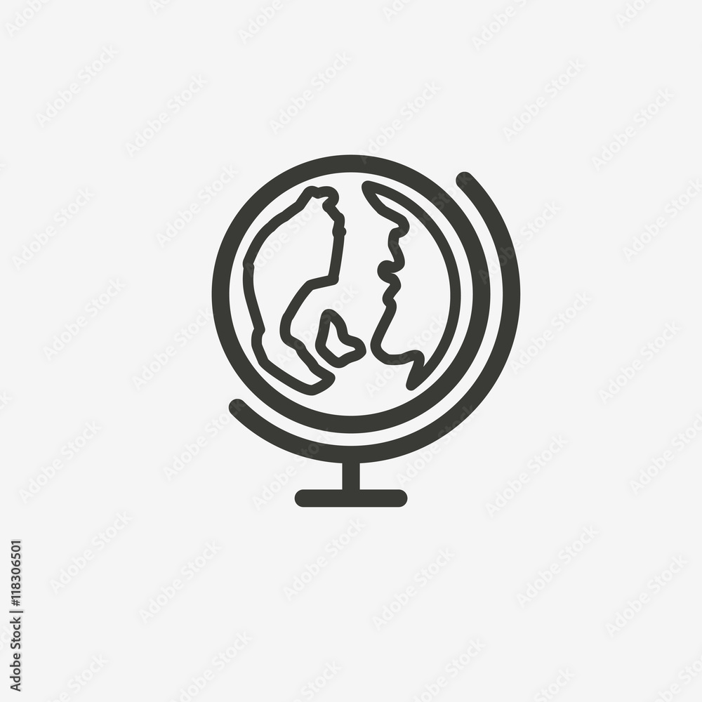 globe outline icon globe outline icon