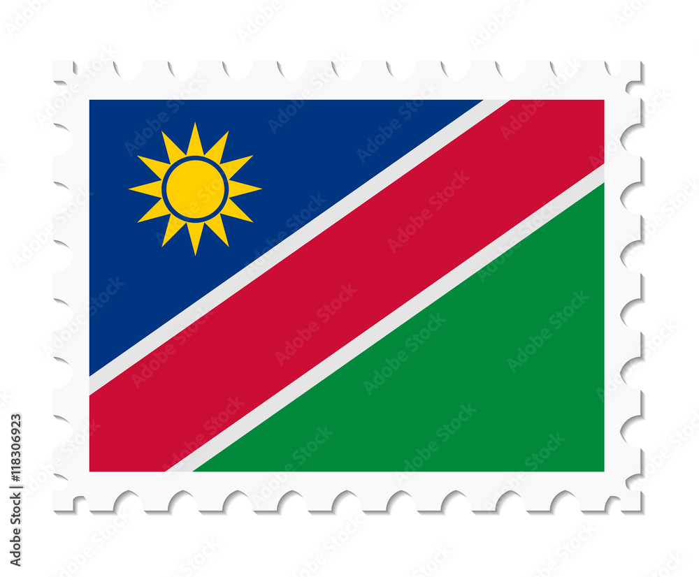 Obraz premium stamp flag namibia
