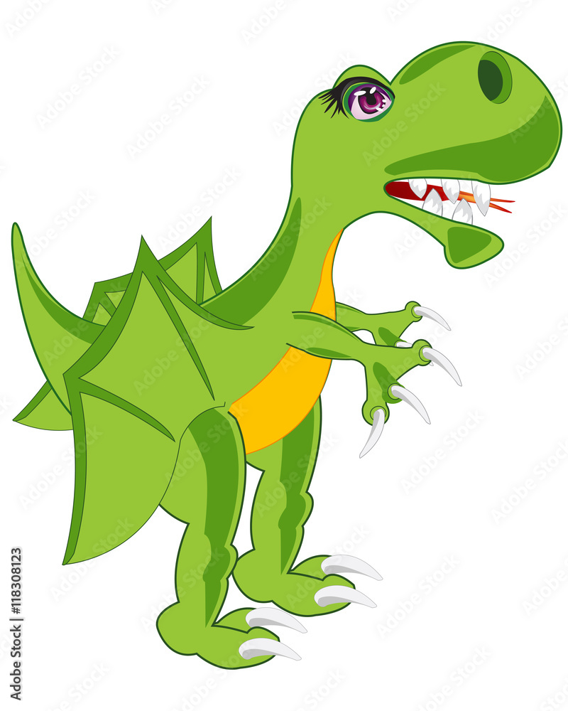 Obraz premium Dinosaur with wing