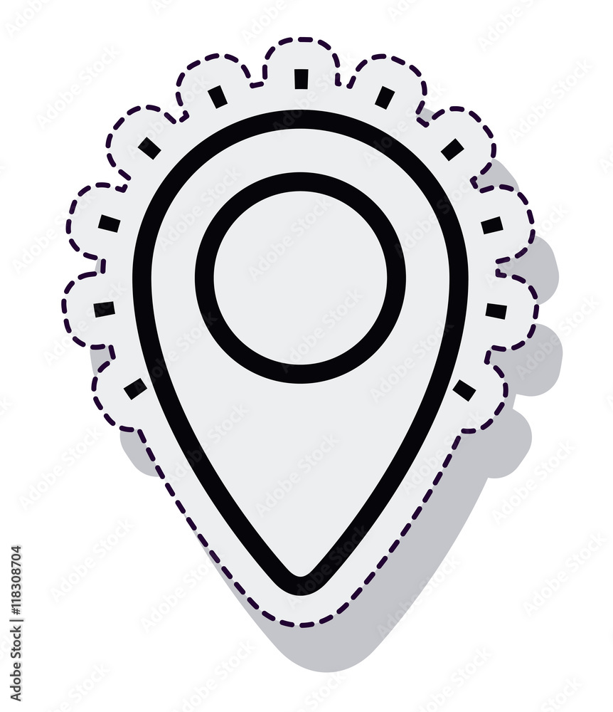 pin pointer location isolated icon vector illustration design pin pointer location isolated icon vector illustration design