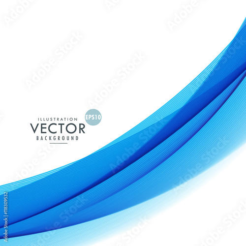smooth blue wave background illustration