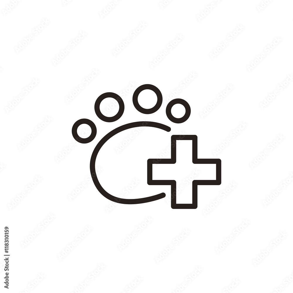 Obraz premium Veterinary care icon