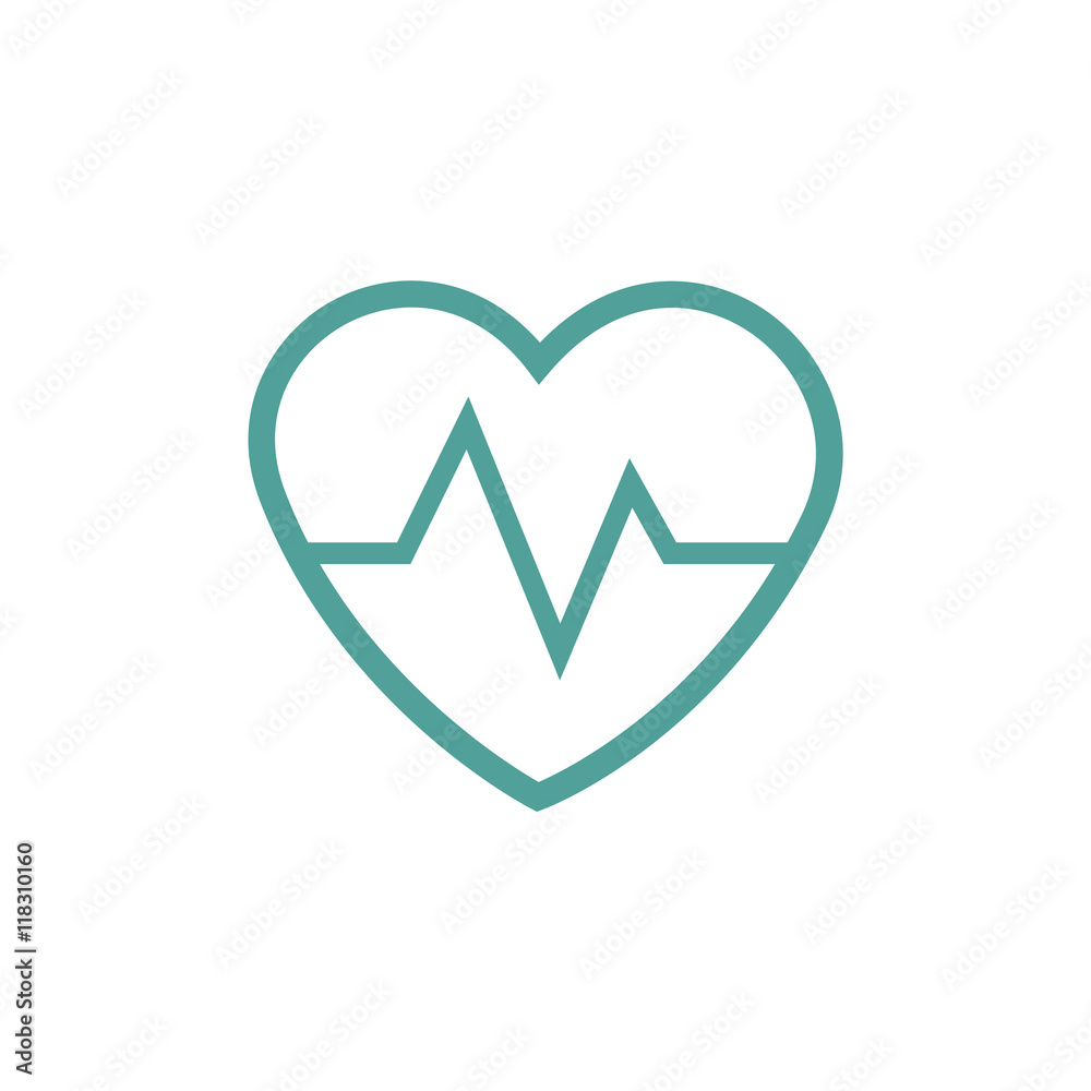 heartbeat thin line icon