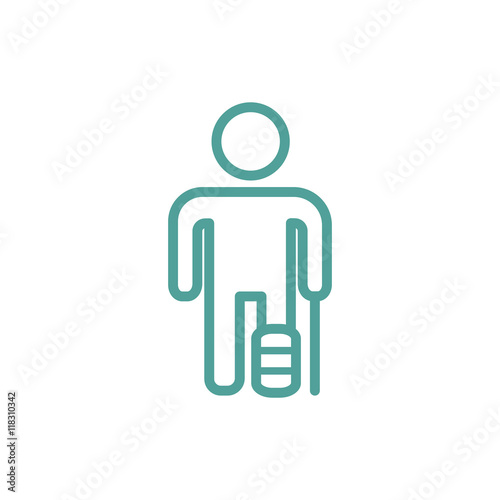 Injured leg icon