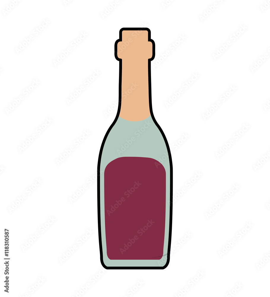 bottle drink alcohol beverage icon. Isolated and flat illustration. bottle drink alcohol beverage icon. Isolated and flat illustration.