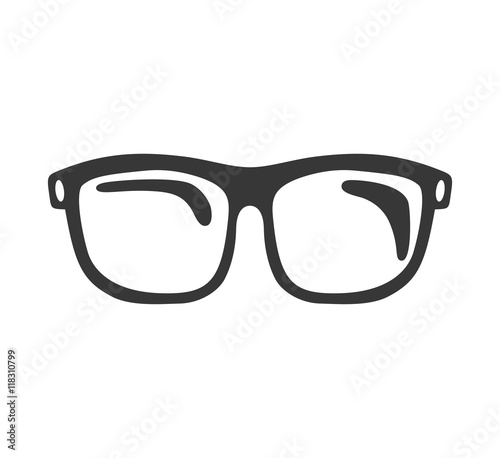 glasses fashion look view icon. Isolated and flat illustration. 