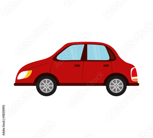 car auto vehicle transportation icon. Isolated and flat illustration. 