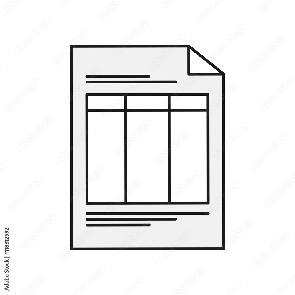document piece paper white icon. Isolated and flat illustration document piece paper white icon. Isolated and flat illustration