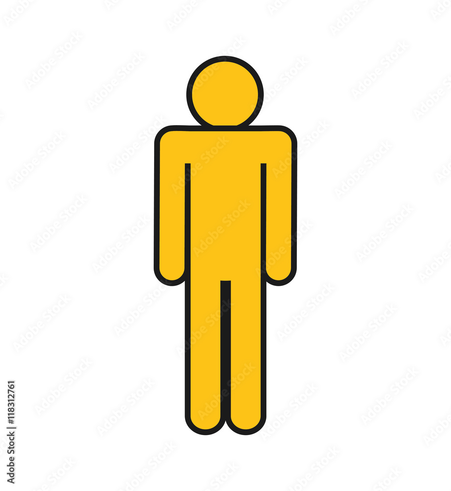 pictogram human person people icon. Isolated and flat illustration pictogram human person people icon. Isolated and flat illustration