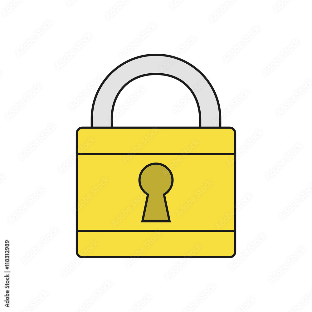 padlock protection security system icon. Isolated and flat illustration padlock protection security system icon. Isolated and flat illustration