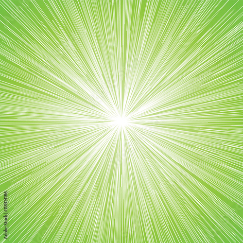 Sun Burst Blast Green Background