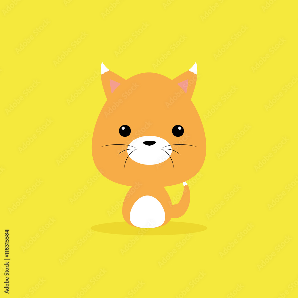 Cute Cartoon Wild cat Cute Cartoon Wild cat