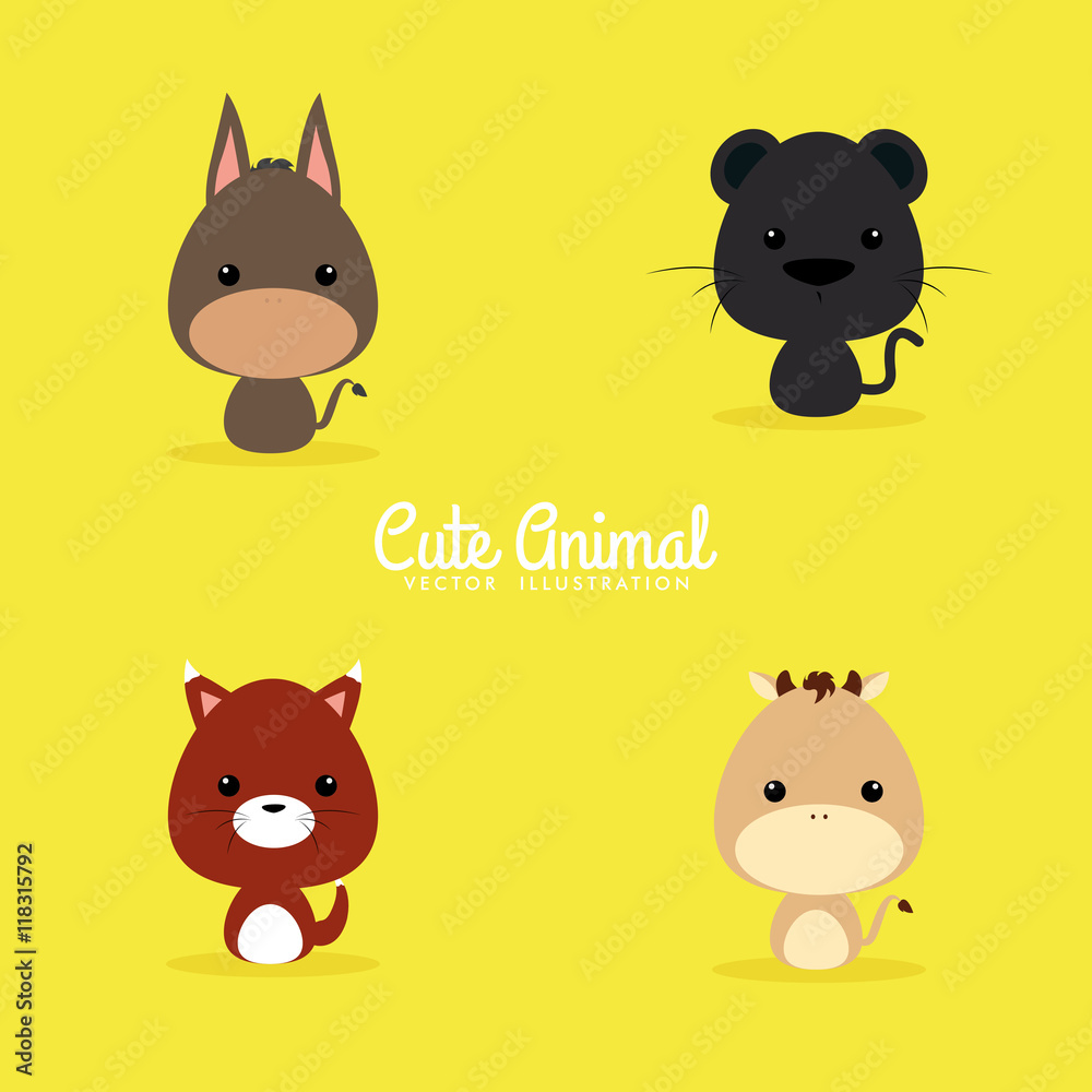 Cute Cartoon Wild Animals Cute Cartoon Wild Animals