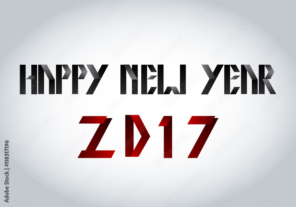 Obraz premium Typography design for new year 2017