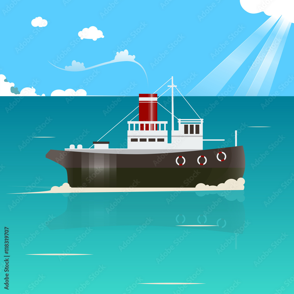 Fishing boat vector illustration Fishing boat vector illustration