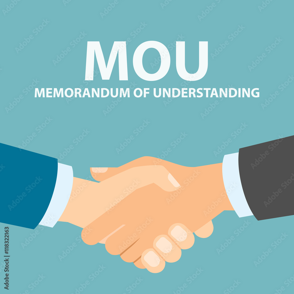 Memorandum of understanding handshake. Agreement in understanding. Memorandum of understanding handshake. Agreement in understanding.