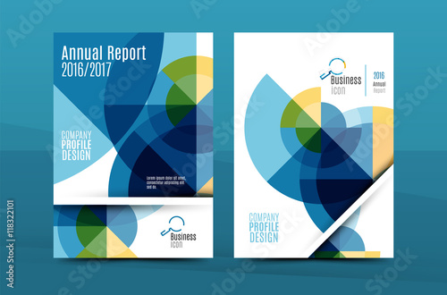Colorful fresh business A4 cover template - flyer, brochure, book magazine and annual report