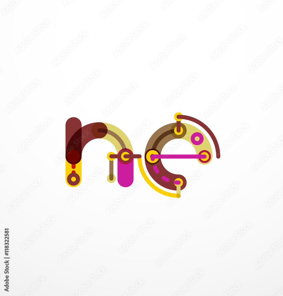 Fototapeta premium Linear business logo letter