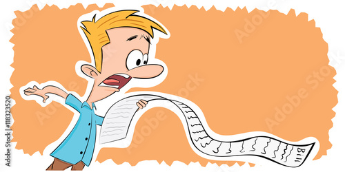 shocking man with long bill.
