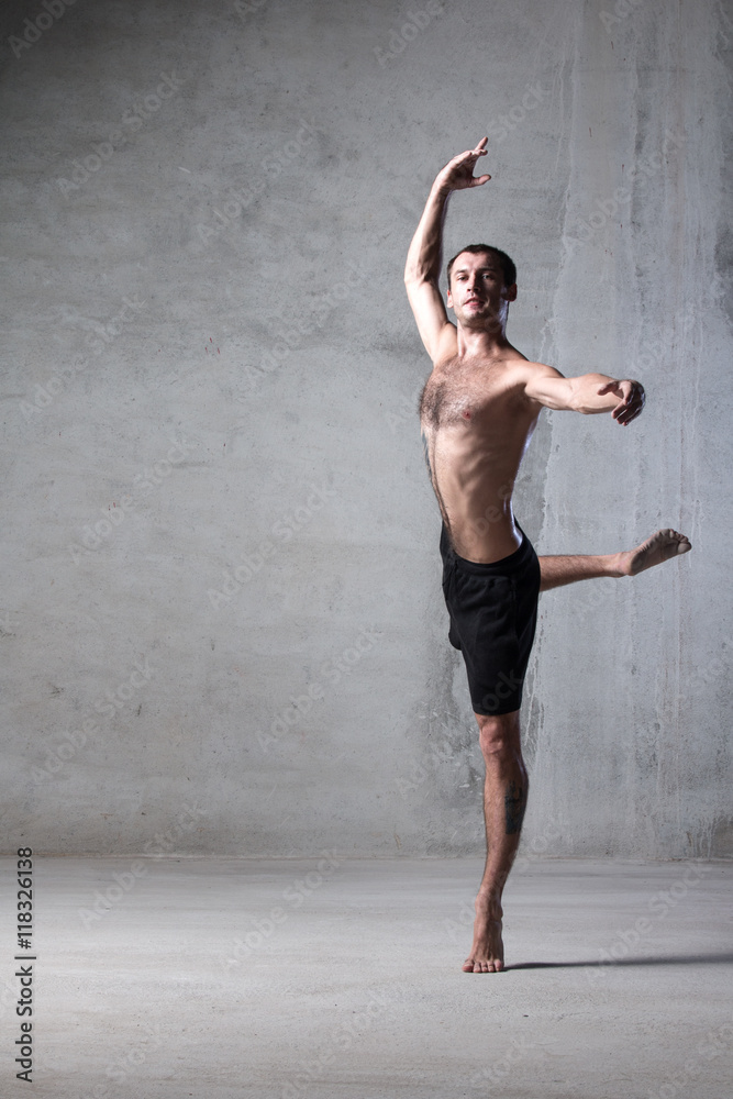 ballet dancer, dancing man, the actor in rehearsal, a flight of fancy, a  man of art, a man with a strong body, Photos | Adobe Stock