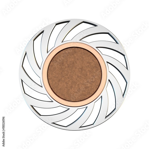 Metal badge in form of circ...