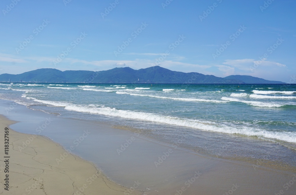 The Non Nuoc Beach near Da Nang in Central Vietnam