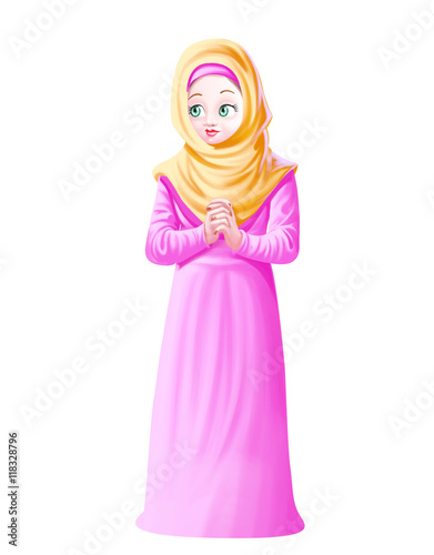 A Muslim lady in hijab