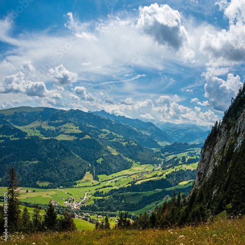 Blick ins berner Obersimmental, Schweiz