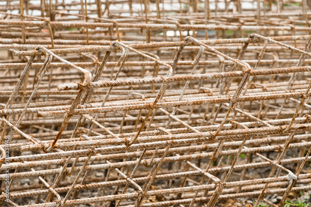 Reinforced steel rods. Reinforced steel rods.