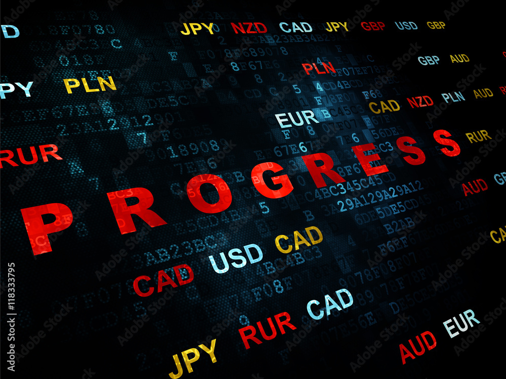 Finance concept: Progress on Digital background Finance concept: Progress on Digital background