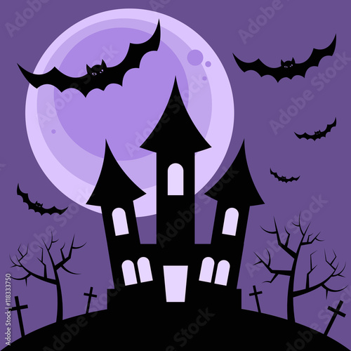background with terrible house