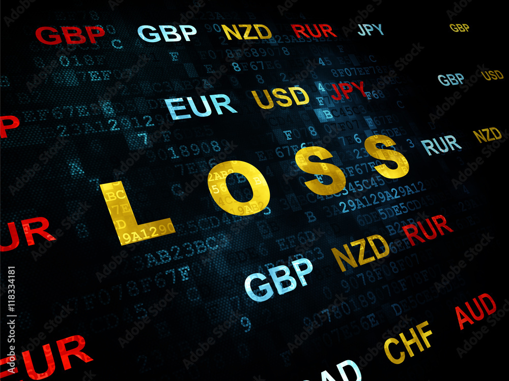 Finance concept: Loss on Digital background Finance concept: Loss on Digital background