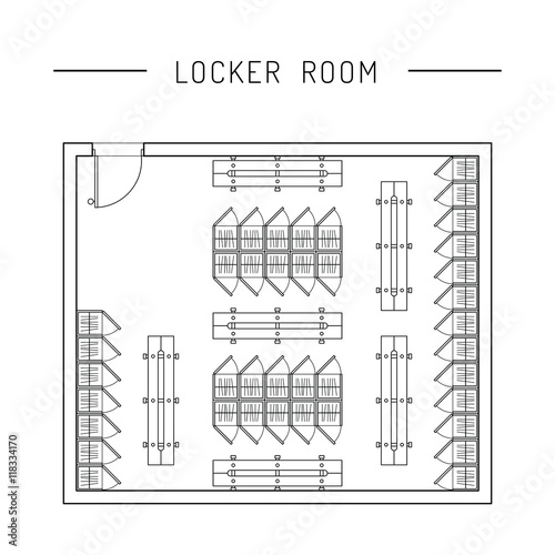 cabinet for locker rooms