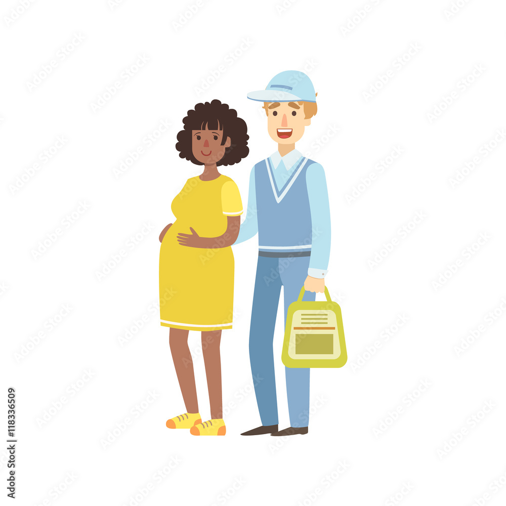 Volunteer Helping Pregnant Woman