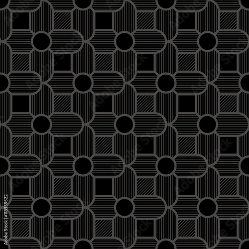 Modern flower background. Seamless pattern.Vector. 花のパターン