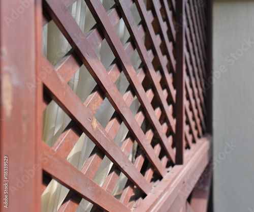 Beautiful wood paneling, decorative fence for garden 