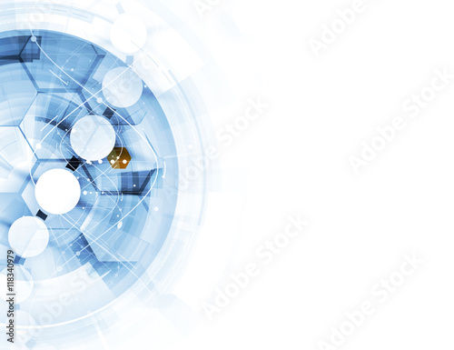 dna and medical and technology background. futuristic molecule structure presentation