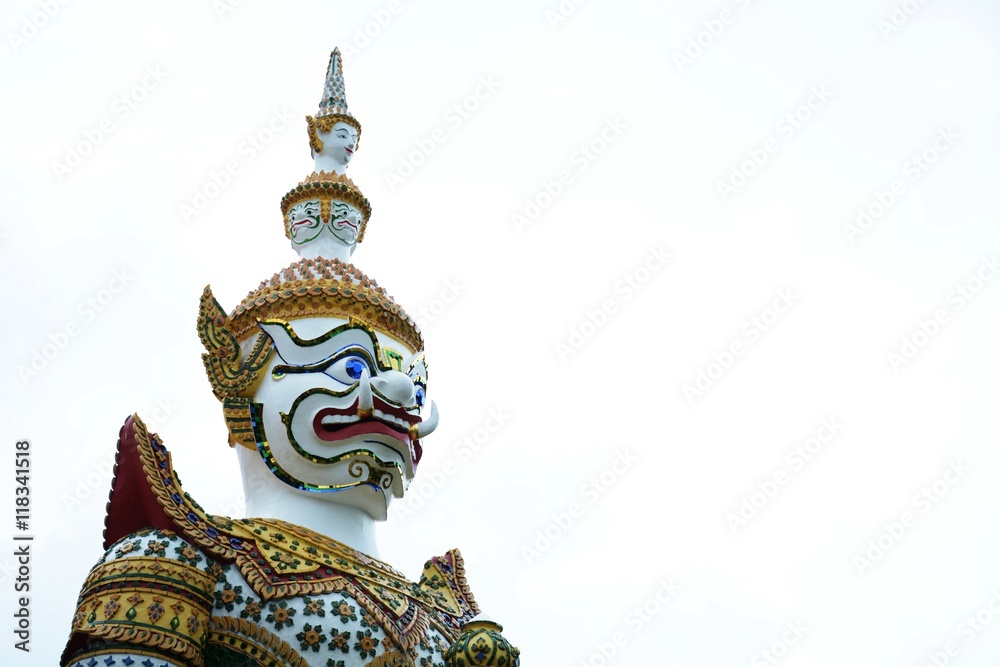 Statue of the Giant at Wat Arun. bangkok. thailand