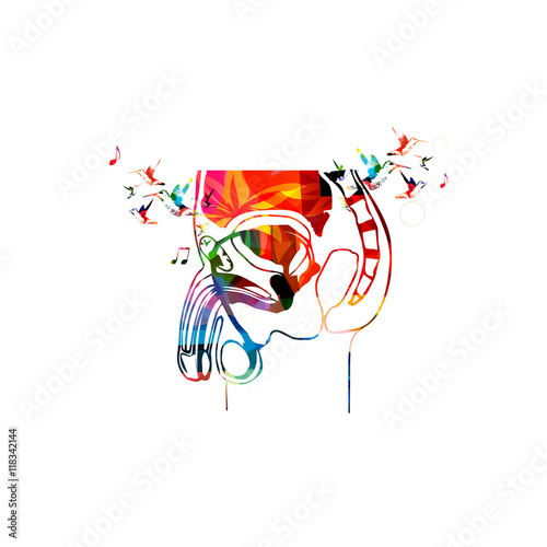Vector illustration of colorful male reproductive system 