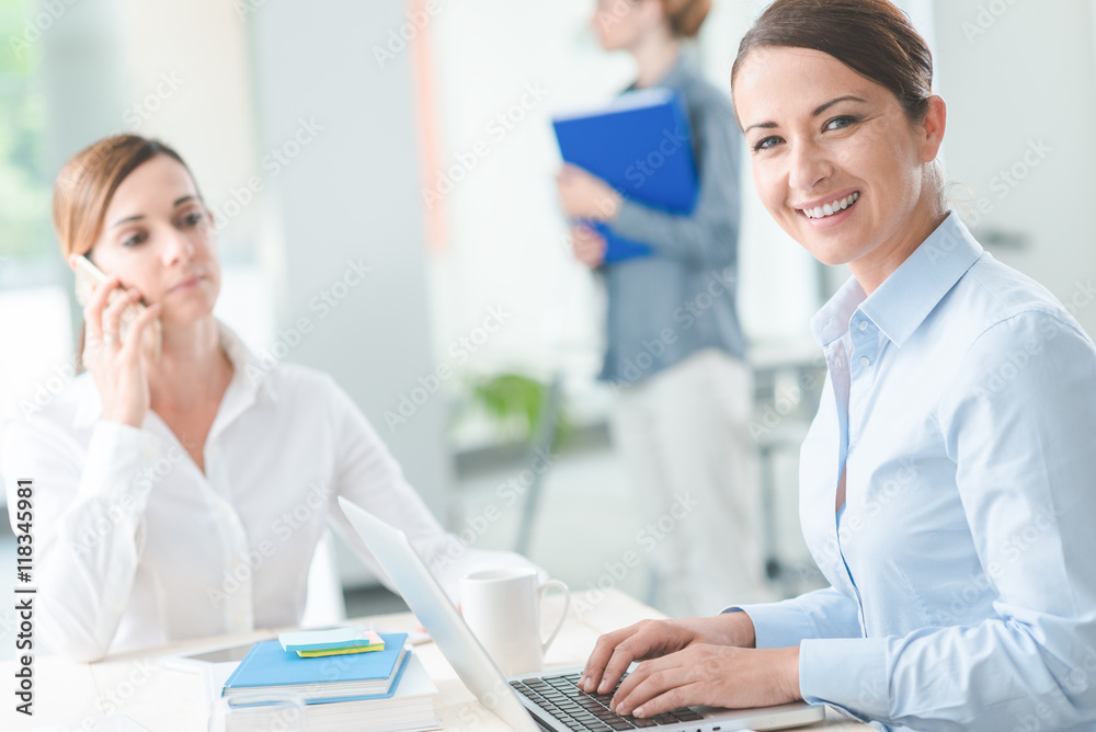 Fototapeta premium Successful women entrepreneurs at work