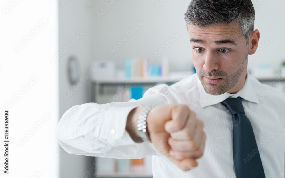 Business checking the time Business checking the time