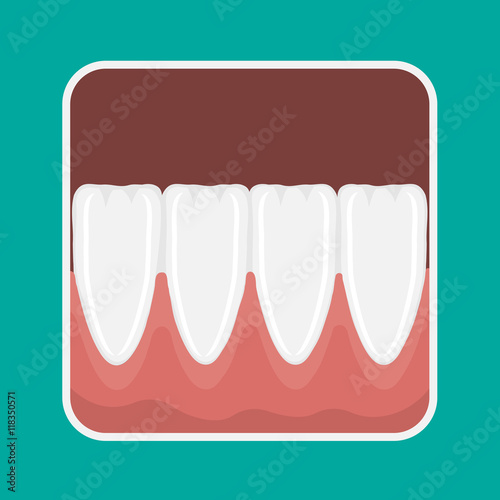 Vector icon incisors teeth