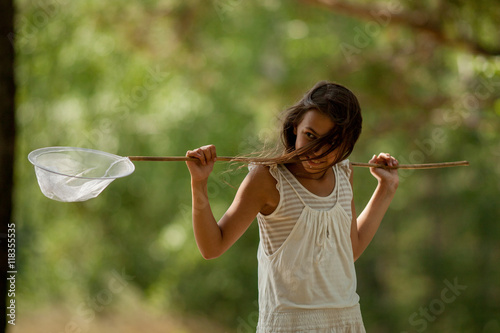young girl Entomologist