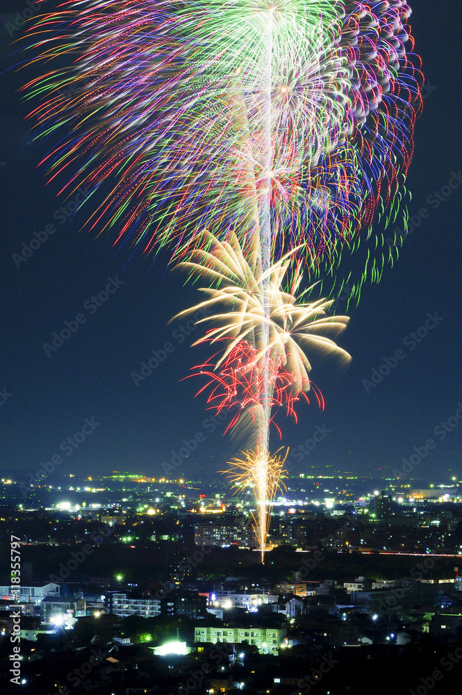 Obraz premium 高崎まつり花火大会