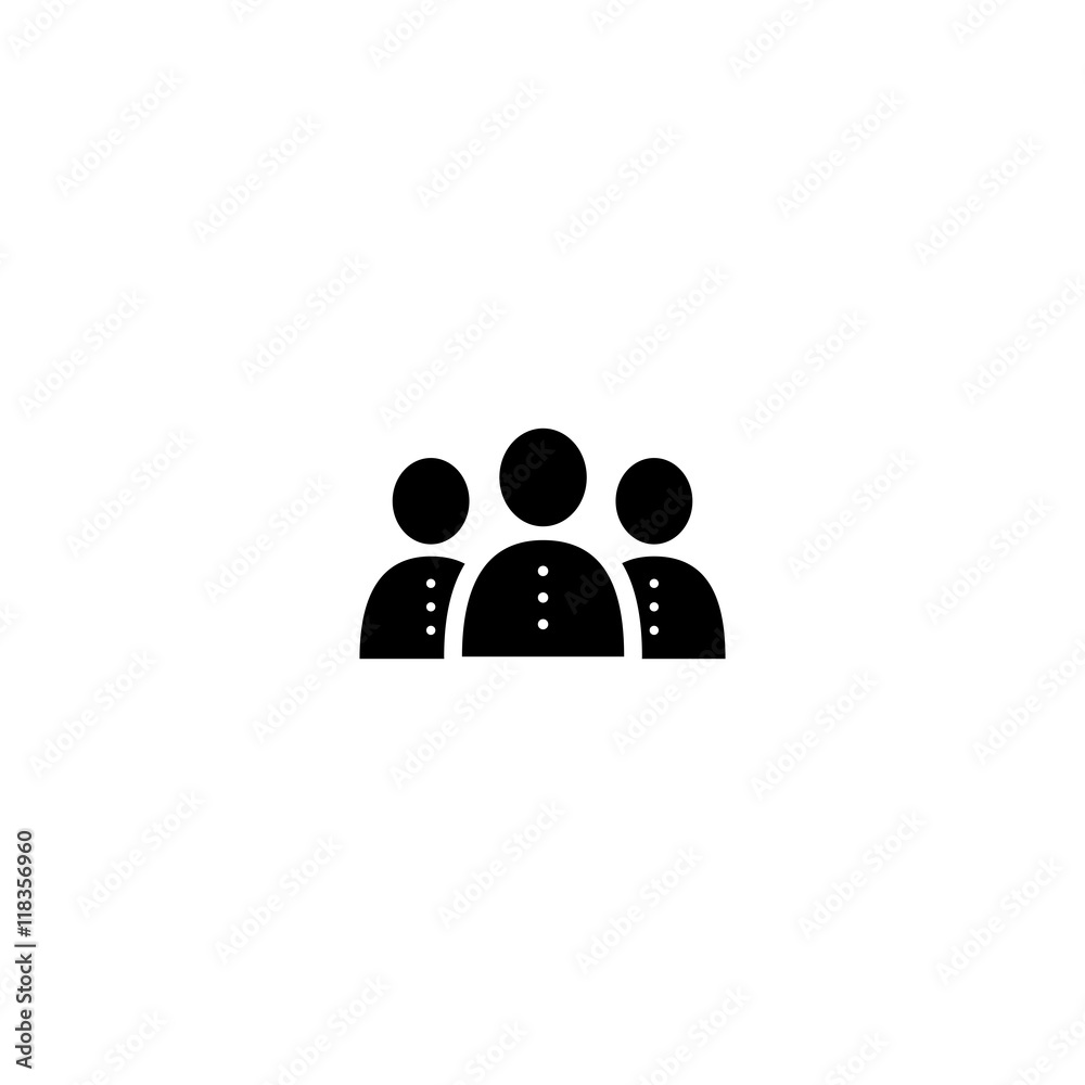 People Icons - Isolated On White Background. Vector Illustration, Graphic Design. For Web, Websites, Print. Business Concept