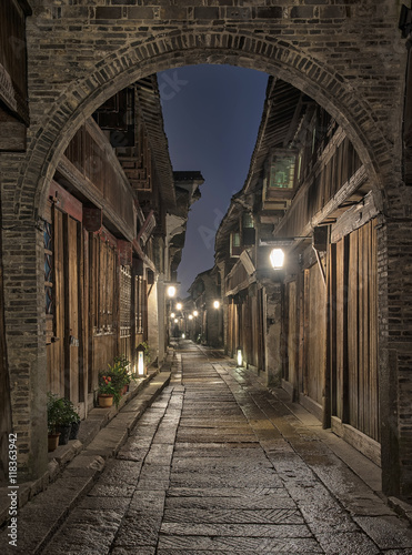 Old town of Wuzhen  China at night
