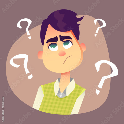 Thinkin man illustration